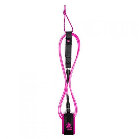 Creatures of Leisure 5 ft Lite Surf Leash 5' x 3/16" Surf Leash Grom Pink Black