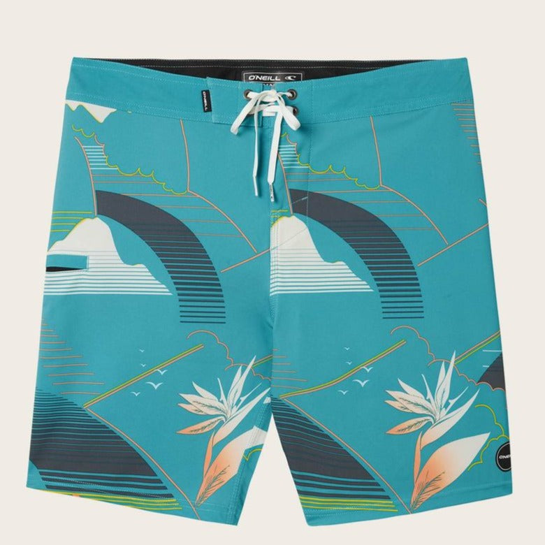 Oneill Hyperfreak Waka Boardshorts 19" - Ocean Blue Mens Boardshorts
