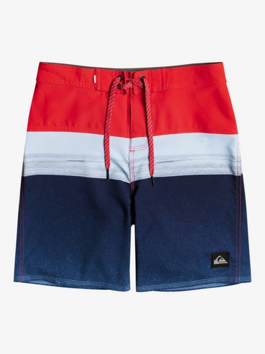 Quiksilver Boy's Surf Silk Panel Boardshorts - Red Boys Boardshorts