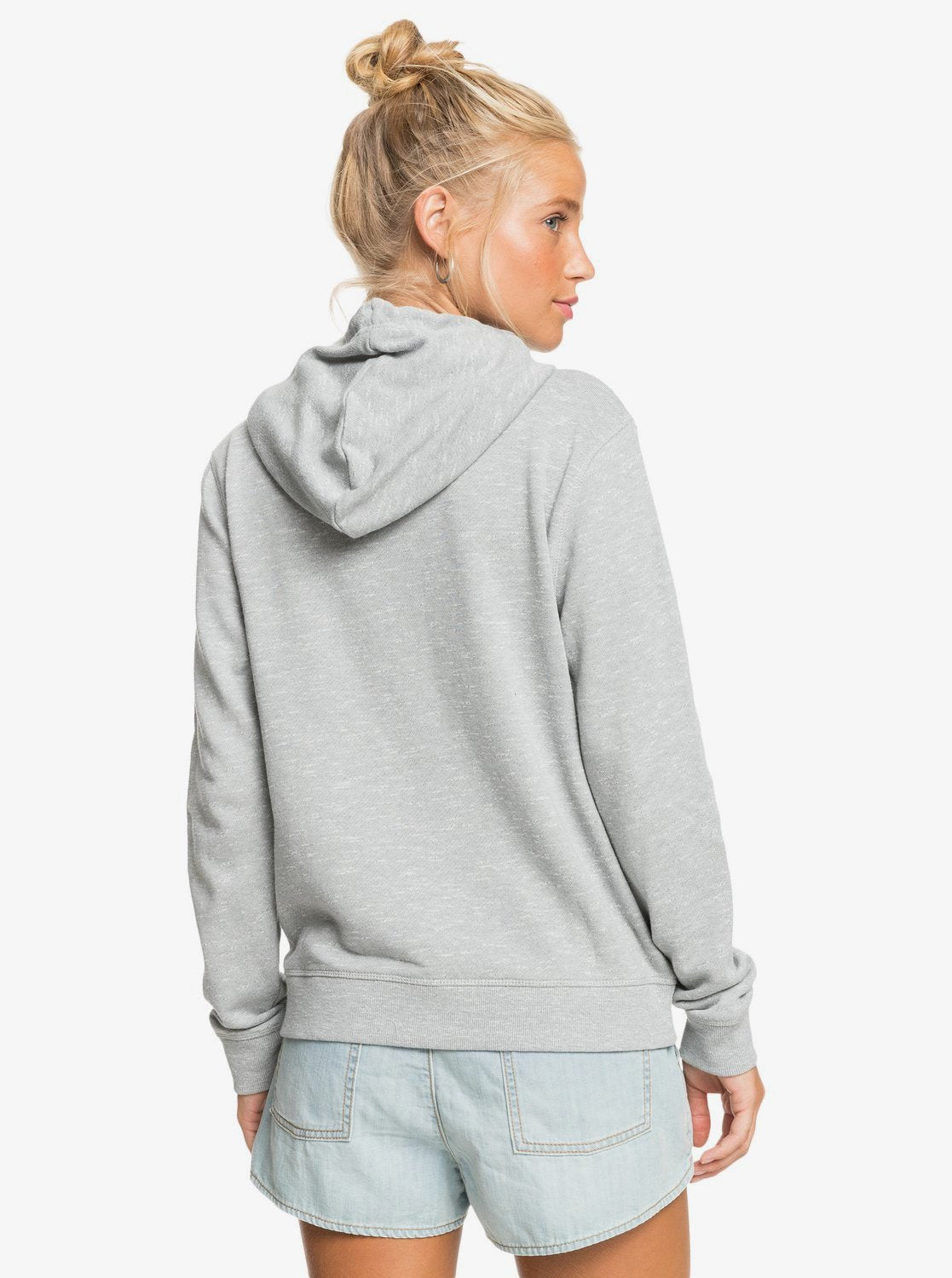 Roxy Perfect Wave Zip Hoodie - Heather Grey womens hoodie