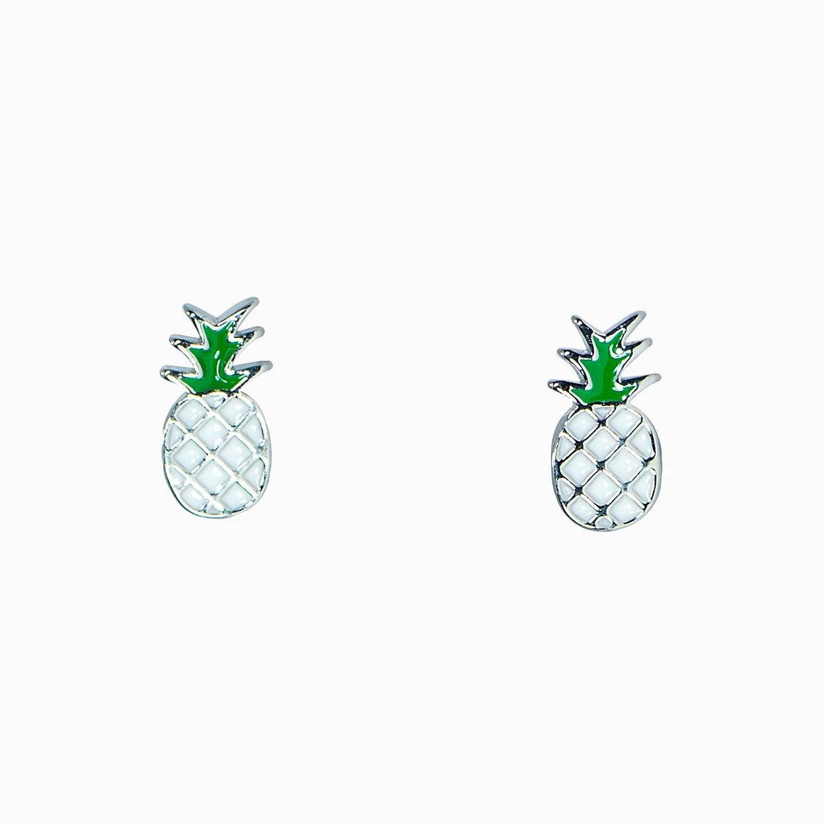 Pura Vida Silver Pineapple Stud Earings - Silver Jewelry