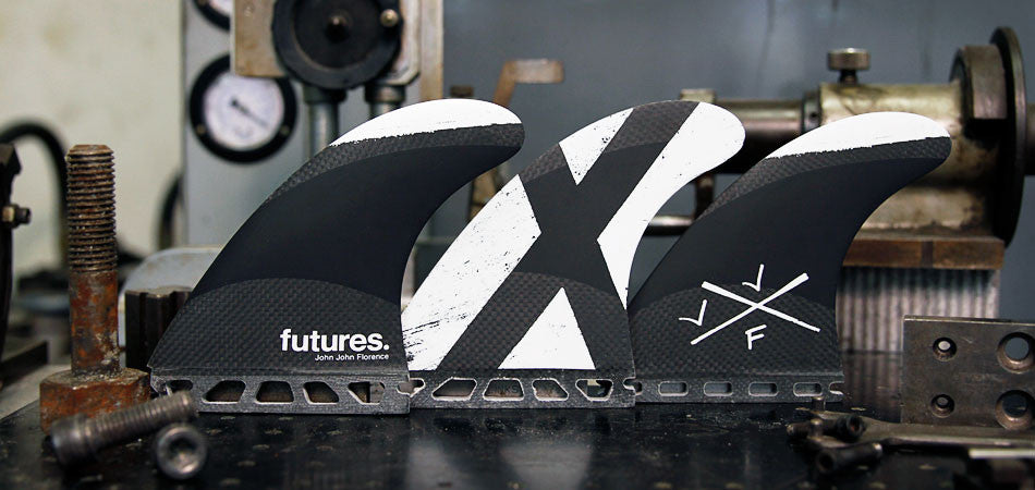 Futures Fins John John Florence Large Techflex White Grey Thruster Fins 5557462 Fins