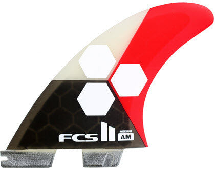 FCS II AL MERRICK AM Thruster Medium Surfboard Fins FCS 2 Fins