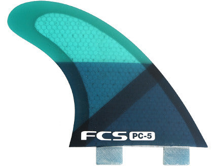 FCS PC 5 Tri Quad "5 Fin Set" Medium Surf Fins Original Series 2 Tab Fins