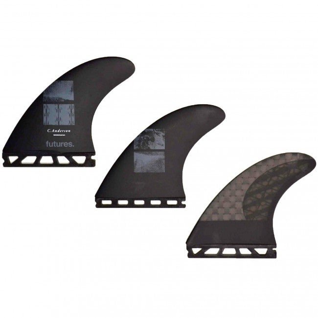 Futures Fins Ando Blackstix 3.0 Large Thruster Black Fins 4505434 Fins