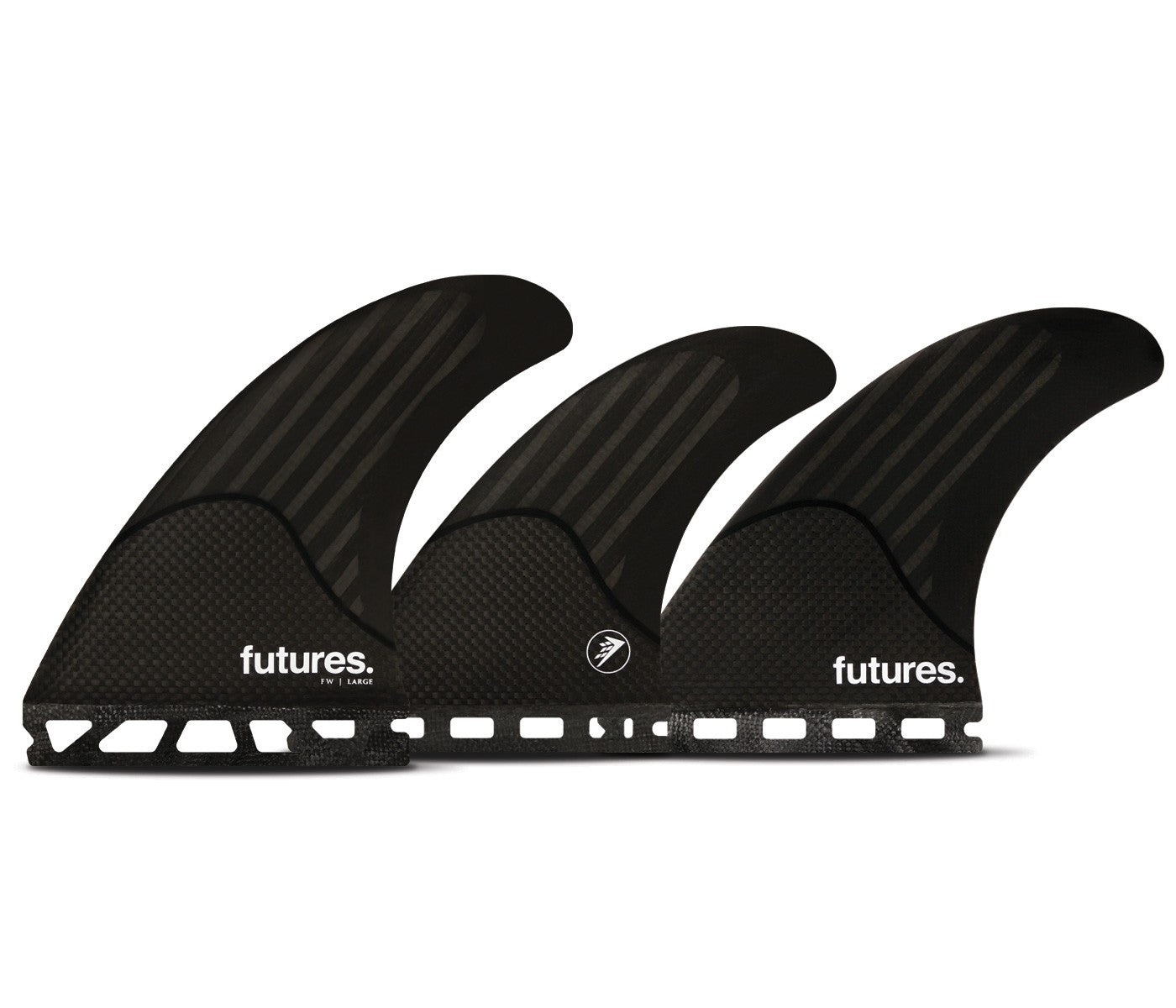 Futures Fire Wire FW1 Balck Carbon 5 Fin Set Surf Fins - Black Carbon Large Fins