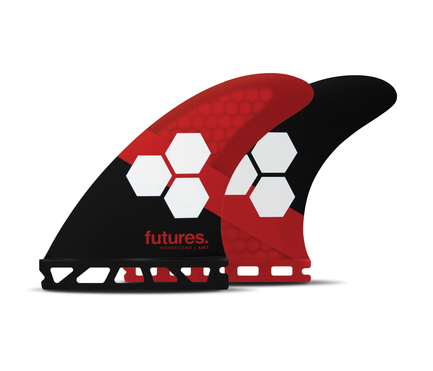 Futures AM3 HC Thruster Fins Small - Red Black Fins