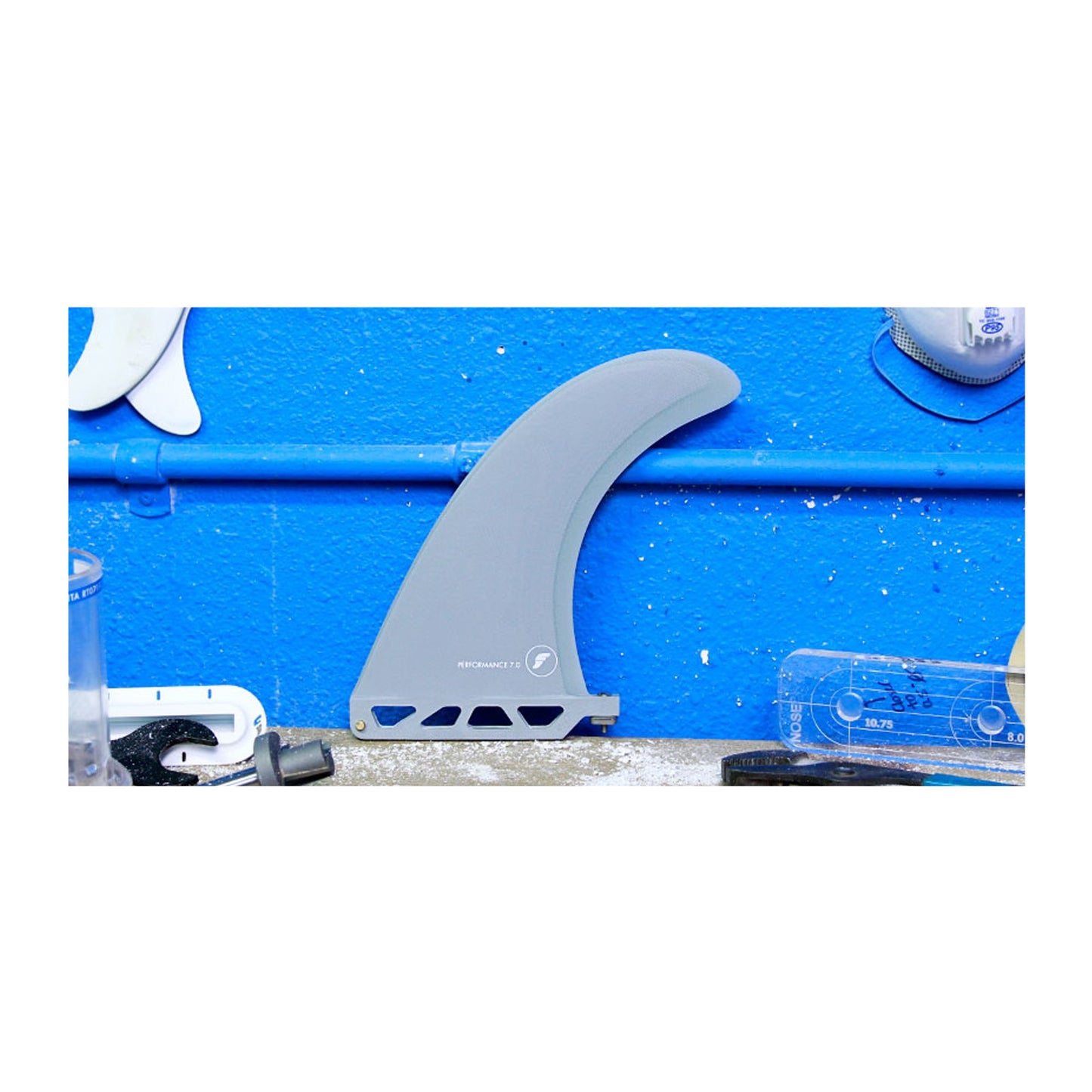 Futures Performance 7.0 Fiberglass Fin - Solid Grey Transparent Grey Longboard / SUP Fins