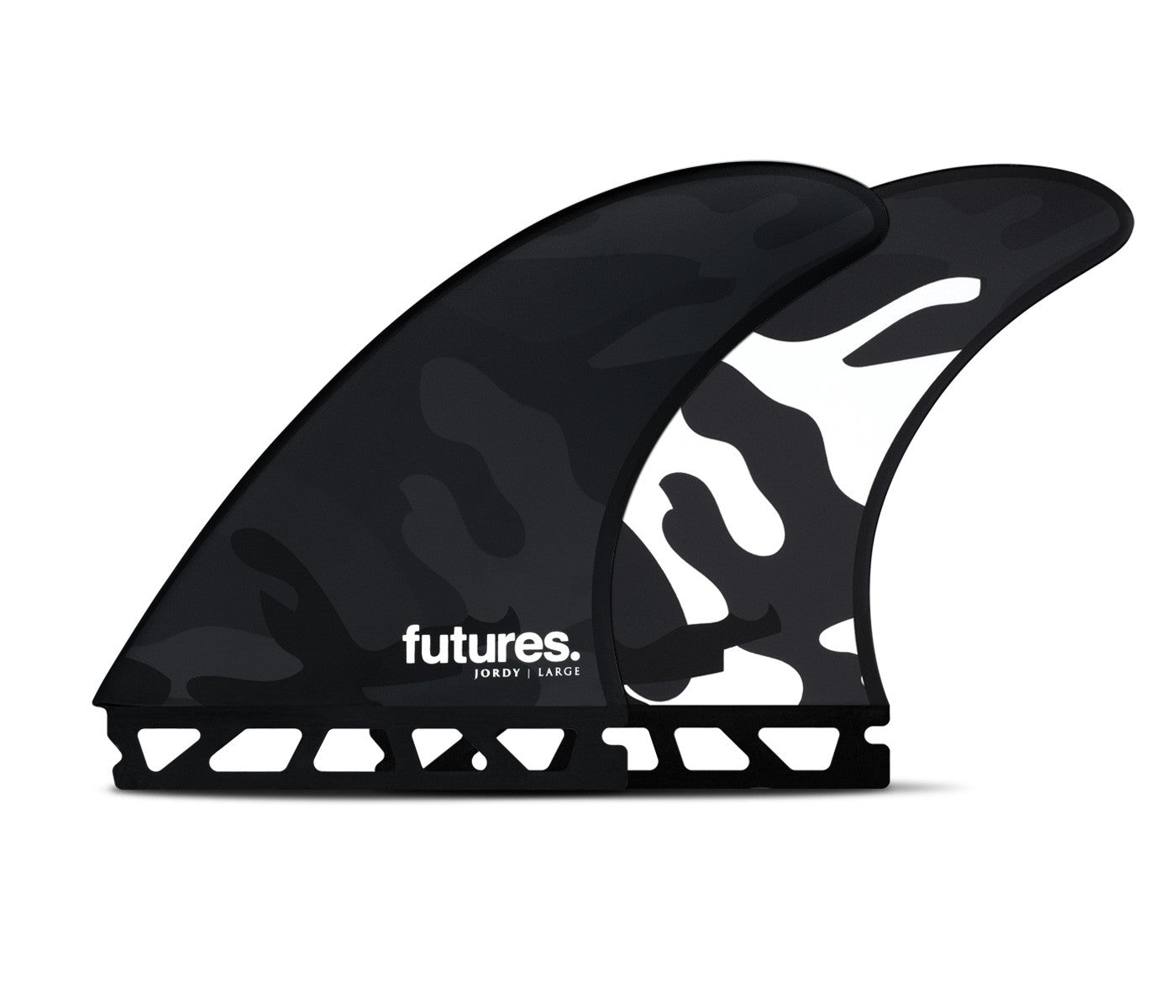Futures Fins Jordy-Large HC Thruster Fins Black White Camo Fins