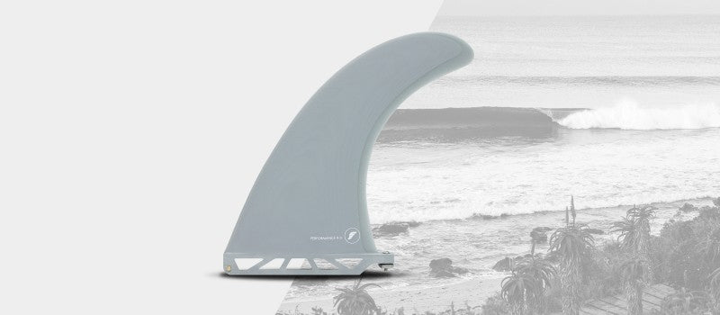 Futures Performance 9.0 Fiberglass - Solid Grey/ Transparent Grey Longboard / SUP Fins