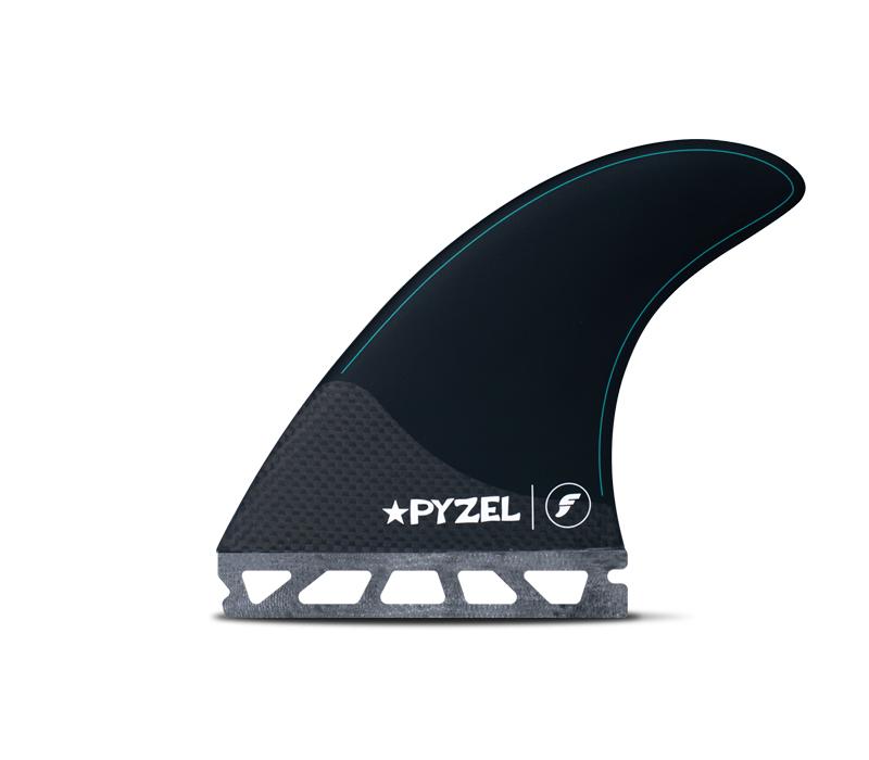 Futures Pyzel 3 Fin Medium Surfboard Fin Set Black Fins