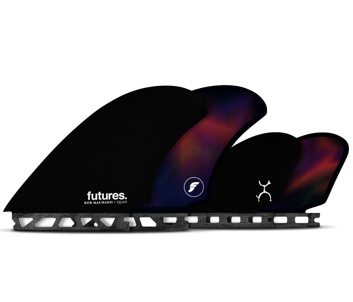 Futures Rob Machado SS Quad Surfboard Fins - Black Swirl Fins