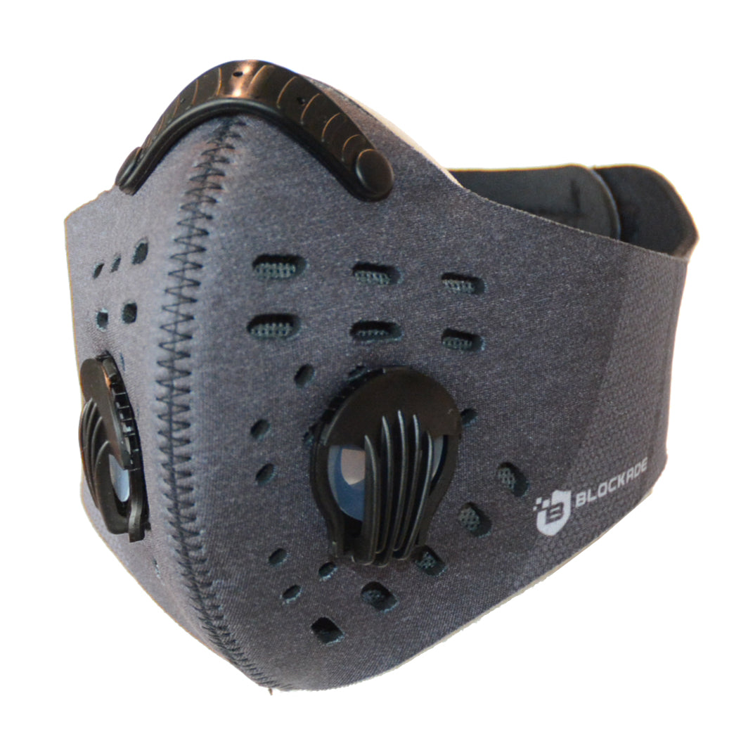 Face Mask with removable filter and exhale valves Black - Camo - Desert Camo Face Mask Heather Grey 3 Lines