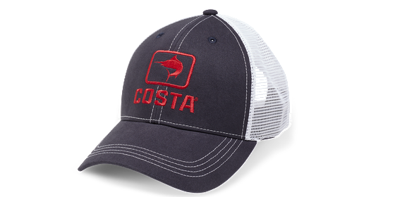 Costa Marlin Trucker XL Hat Navy Red HA16N Mens Hat