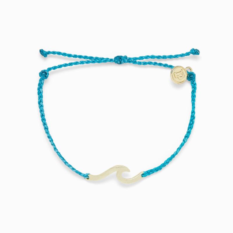 Pura Vida Hammered Wave Bracelet - Gold Pacific Blue Jewelry