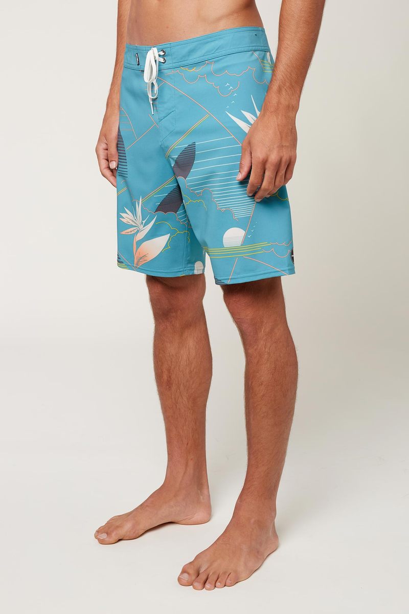 Oneill Hyperfreak Waka Boardshorts 19" - Ocean Blue Mens Boardshorts