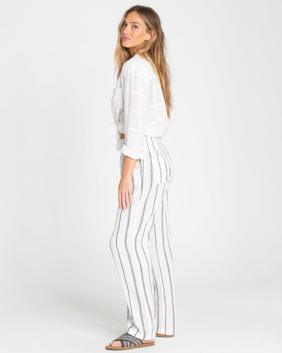 Billabong New Wave Stripe Pant - White Stripe womens pant