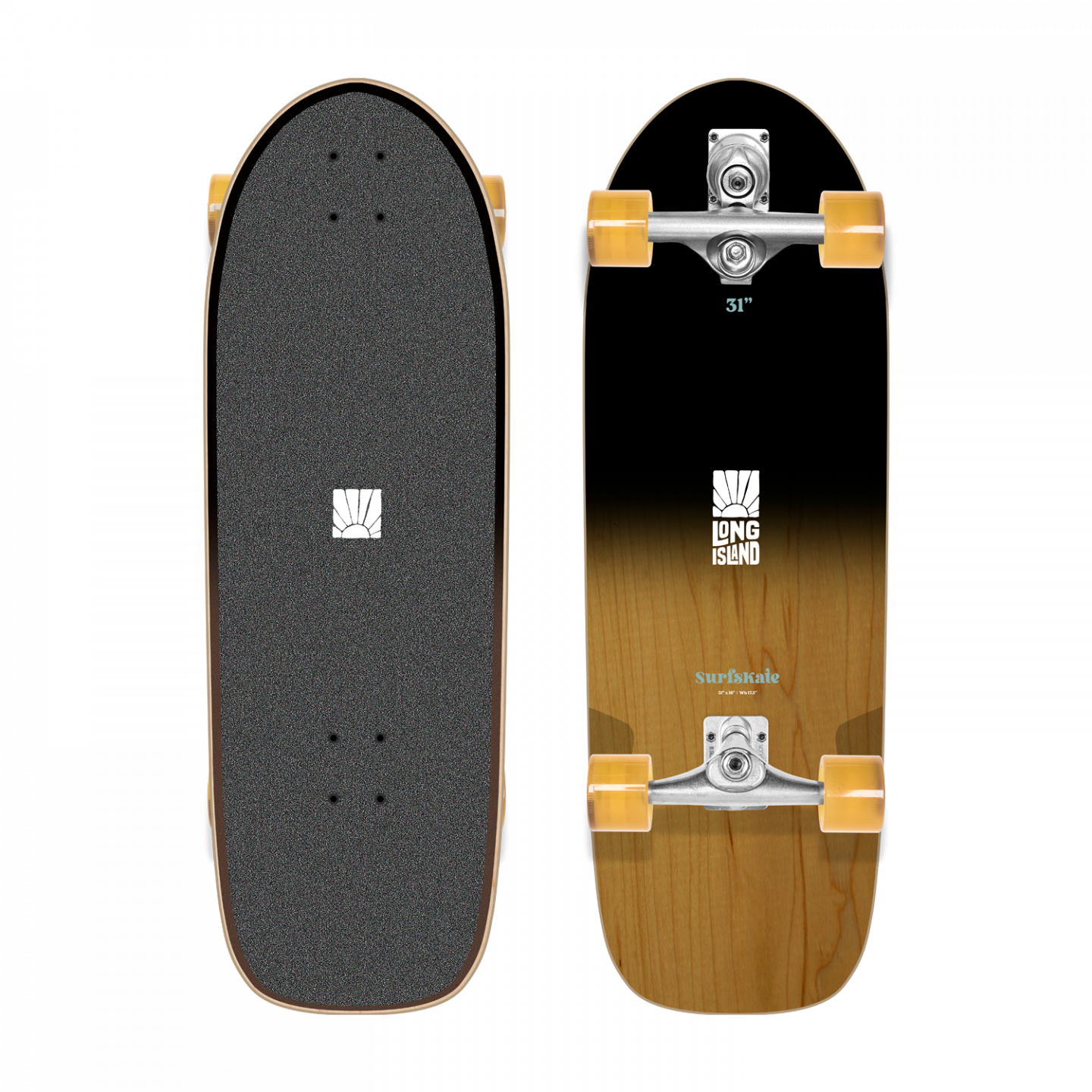Long Island Fog Haze 31″ Surfskate Skateboard Complete Skateboards