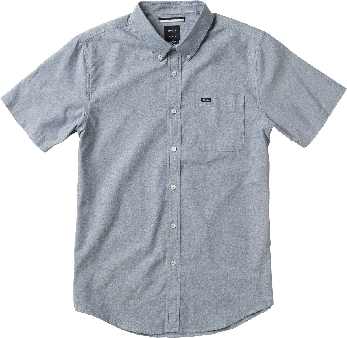 RVCA That'll Do Oxford Button Down Shirt in Distant Blue DBL Mens Woven