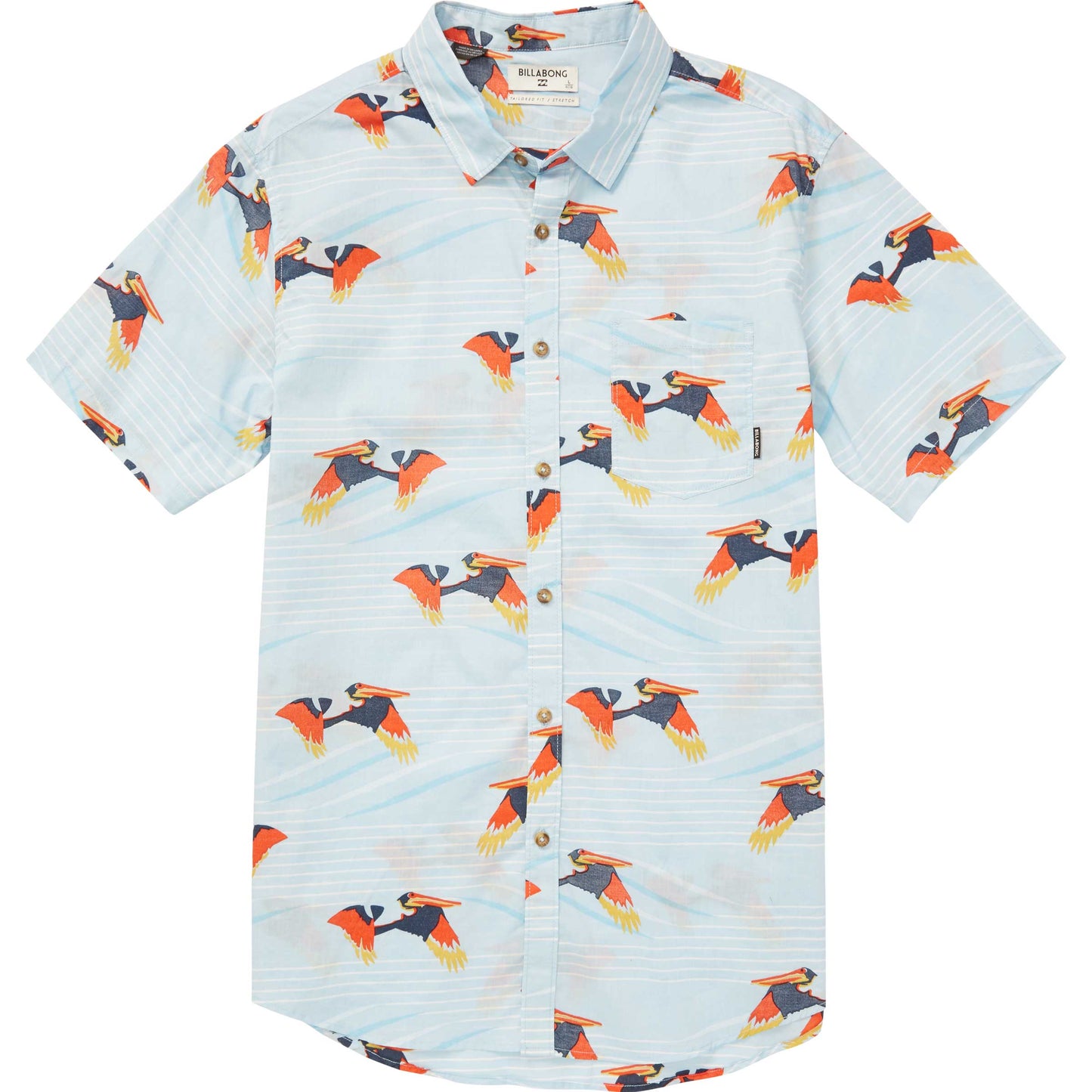 Billabong Sundays Floral Pelican Short Sleeve Shirt CTL Mens Shirt