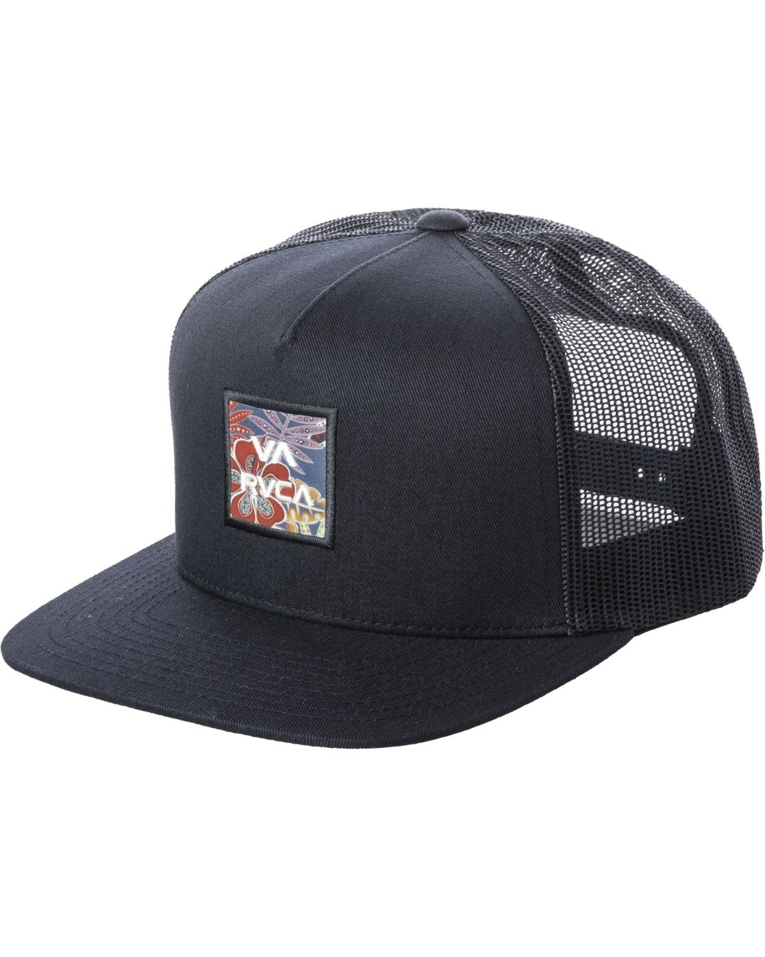 RVCA ATW Curved Brim Print Trucker Hat - Navy Hats