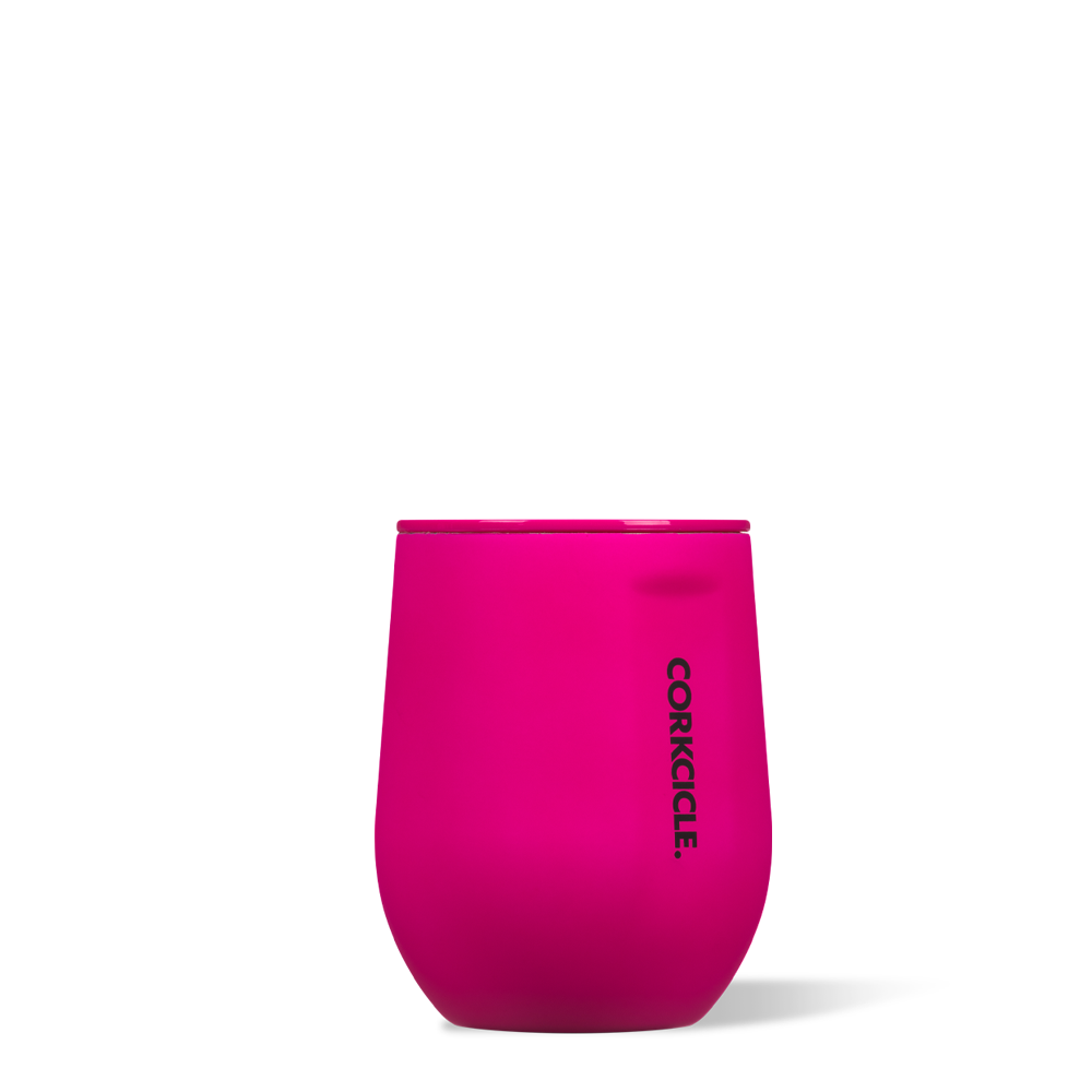Corkcicle Neon Lights Stemless 12oz Cup - Neon Pink Drinkware
