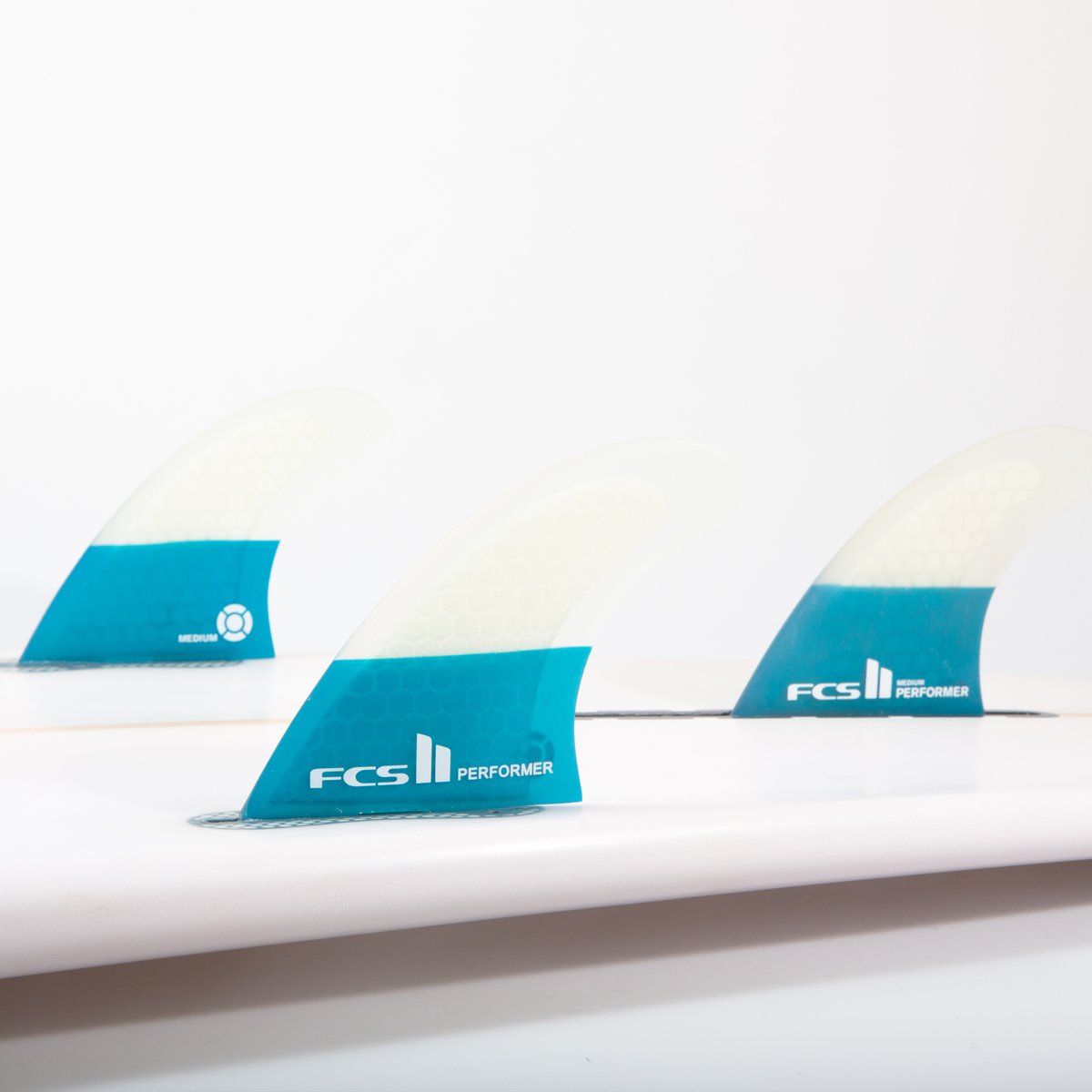 FCS 2 Performer PC Large Longboard Centre Fin - Teal Longboard / SUP Fins