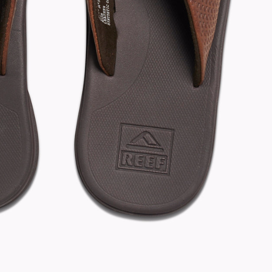 Reef Rover LE Brown Leather Upper Men's Sandals - BRO Mens Footwear
