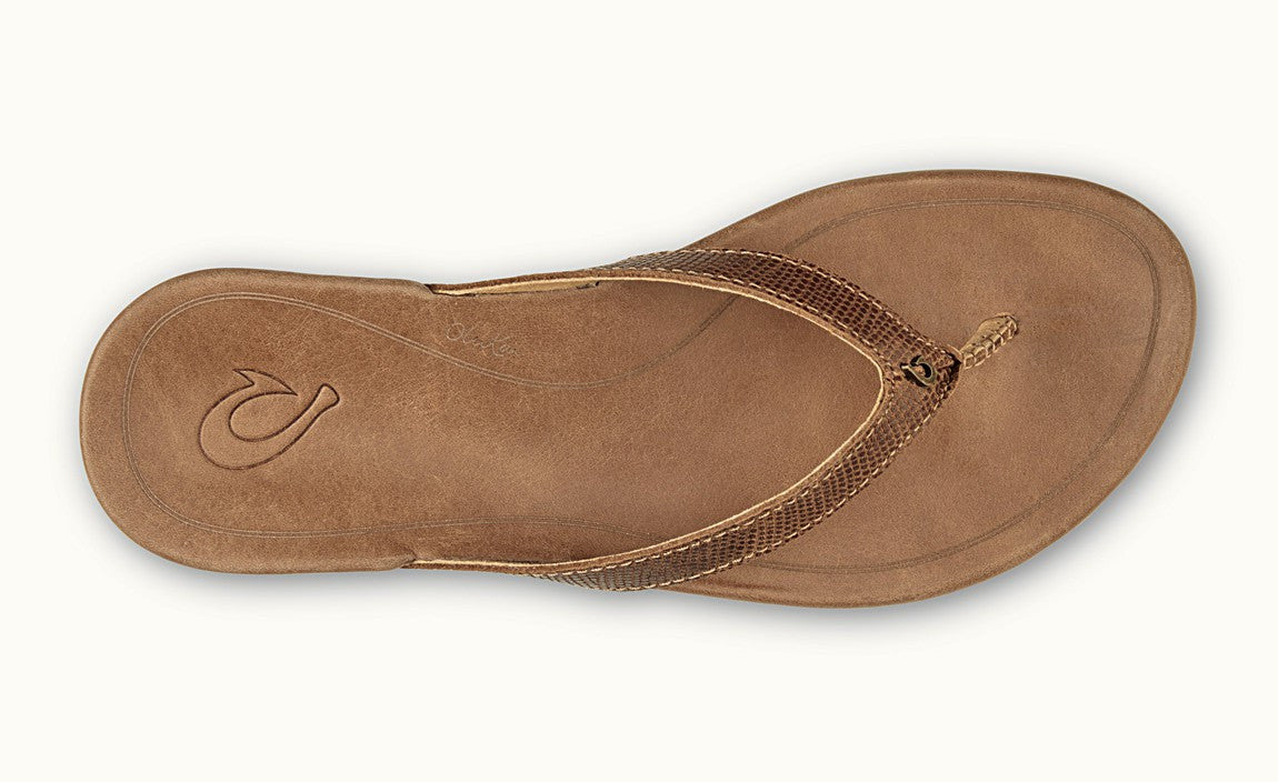 Olukai Hi'ona Tan Tan Women's Leather Sandals 202873434 Womens Footwear