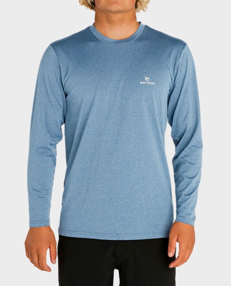 Rip Curl Search Series LS Mens Rashguad - Blue RASH