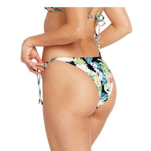 Volcom Shady Beach Tie Side Bikini Bottom - Black womens swimwear
