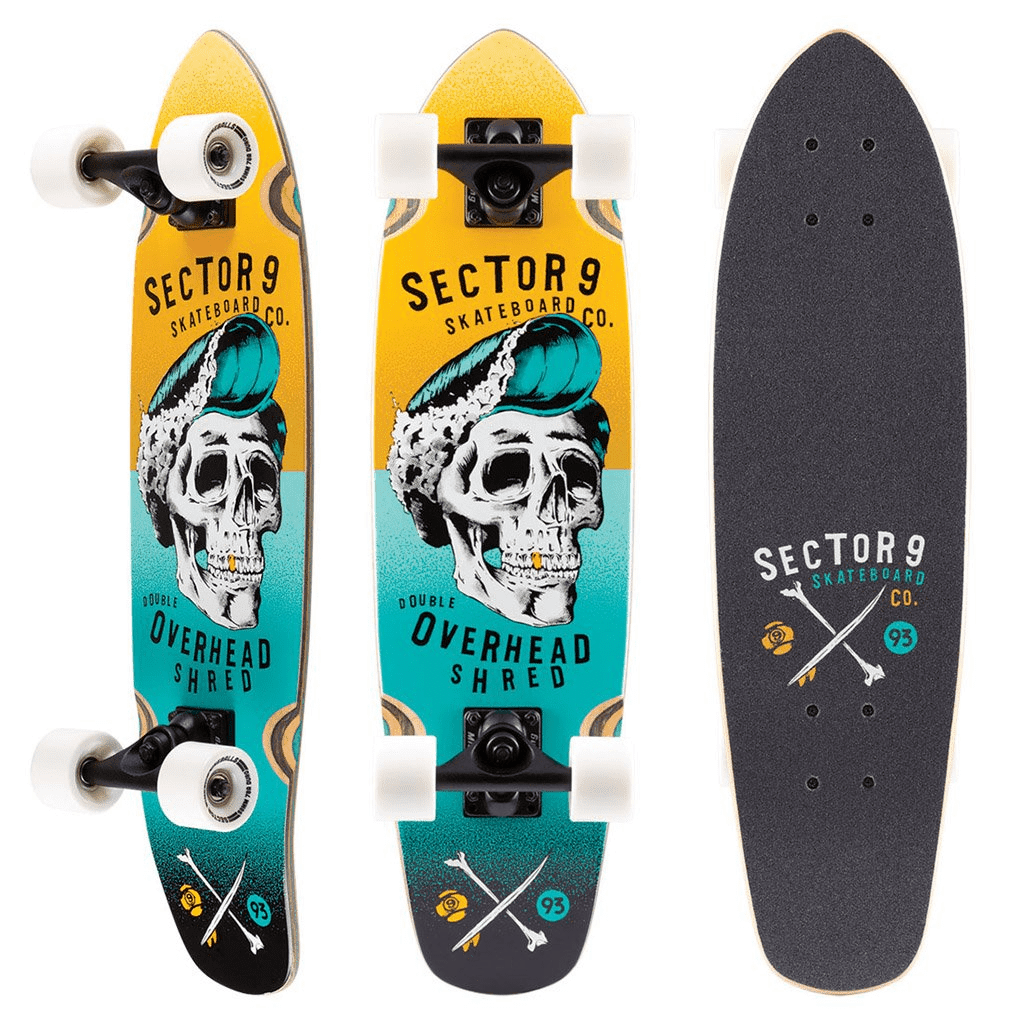 Sector 9 Hair Barrel Hopper COMPLETE Skateboard Longboard Complete Blue Yellow