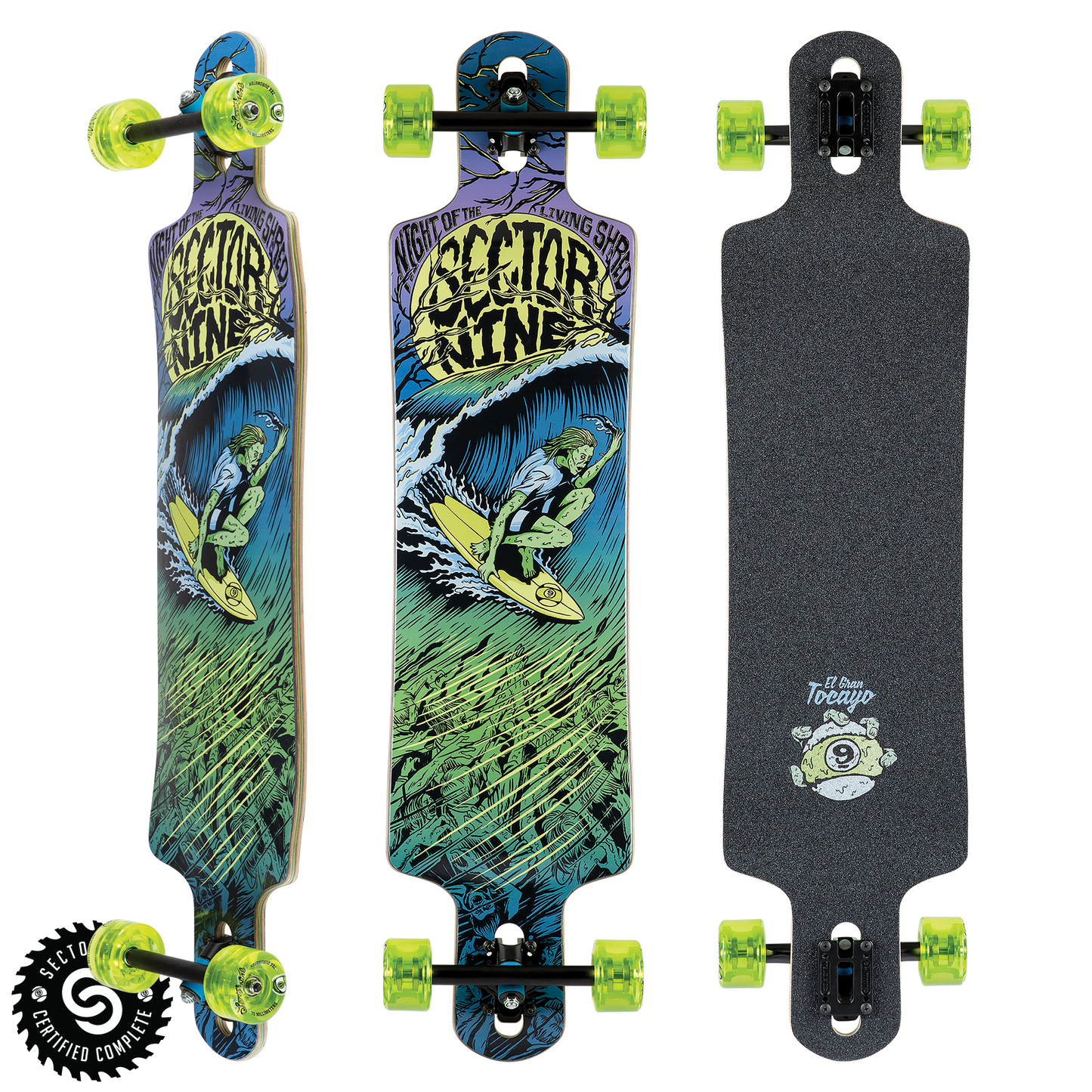 Sector 9 Night Of Shred 40.5" Complete Longboard Skateboard Longboard Complete