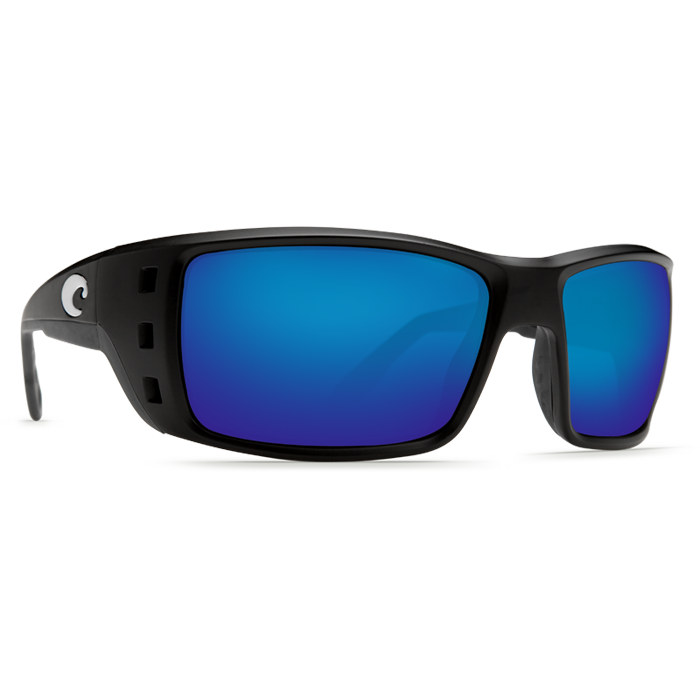 COSTA PERMIT BLACK BLUE MIRROR 580G POLARIZED GLASS SUNGLASSES Sunglasses