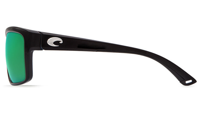 Costa Mag Bay Shiny Black Polarized Sunglasses Green Mirror Lens 580P Sunglasses