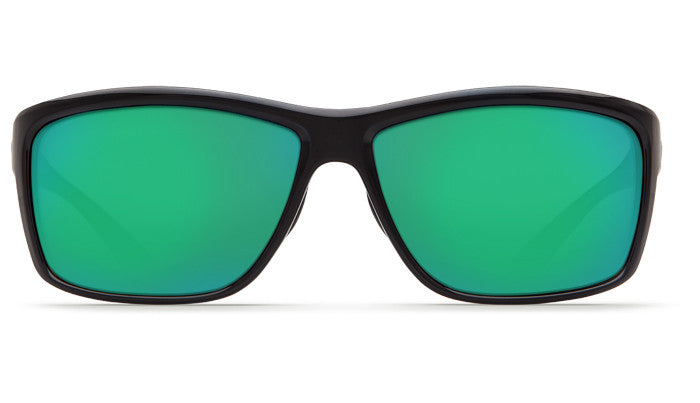 Costa Mag Bay Shiny Black Polarized Sunglasses Green Mirror Lens 580P Sunglasses