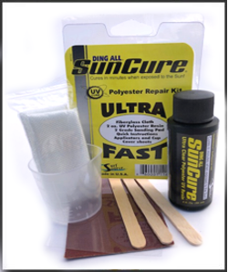 Ding All Sun Cure Polyester Ultra Fast Repair Kit Ding Repair