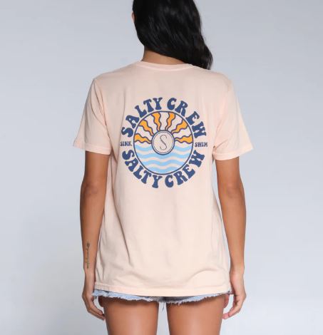 Salty Crew Sun Waves Boyfriend Womens T Shirt - Apricot Womens T Shirt