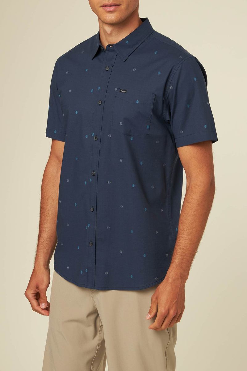 Oneill Tame Dobby Mens Woven T Shirt - Navy 2 Mens Woven