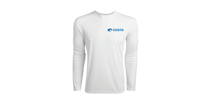 Costa Technical Species Sailfish Longsleeve Shirt - White Rashguard Sun Protection