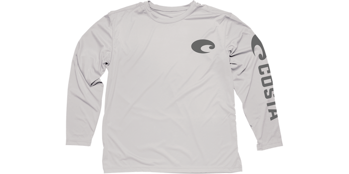 Costa Technical Core Long Sleeve Shirt UV Protection - Gray Rashguard Sun Protection