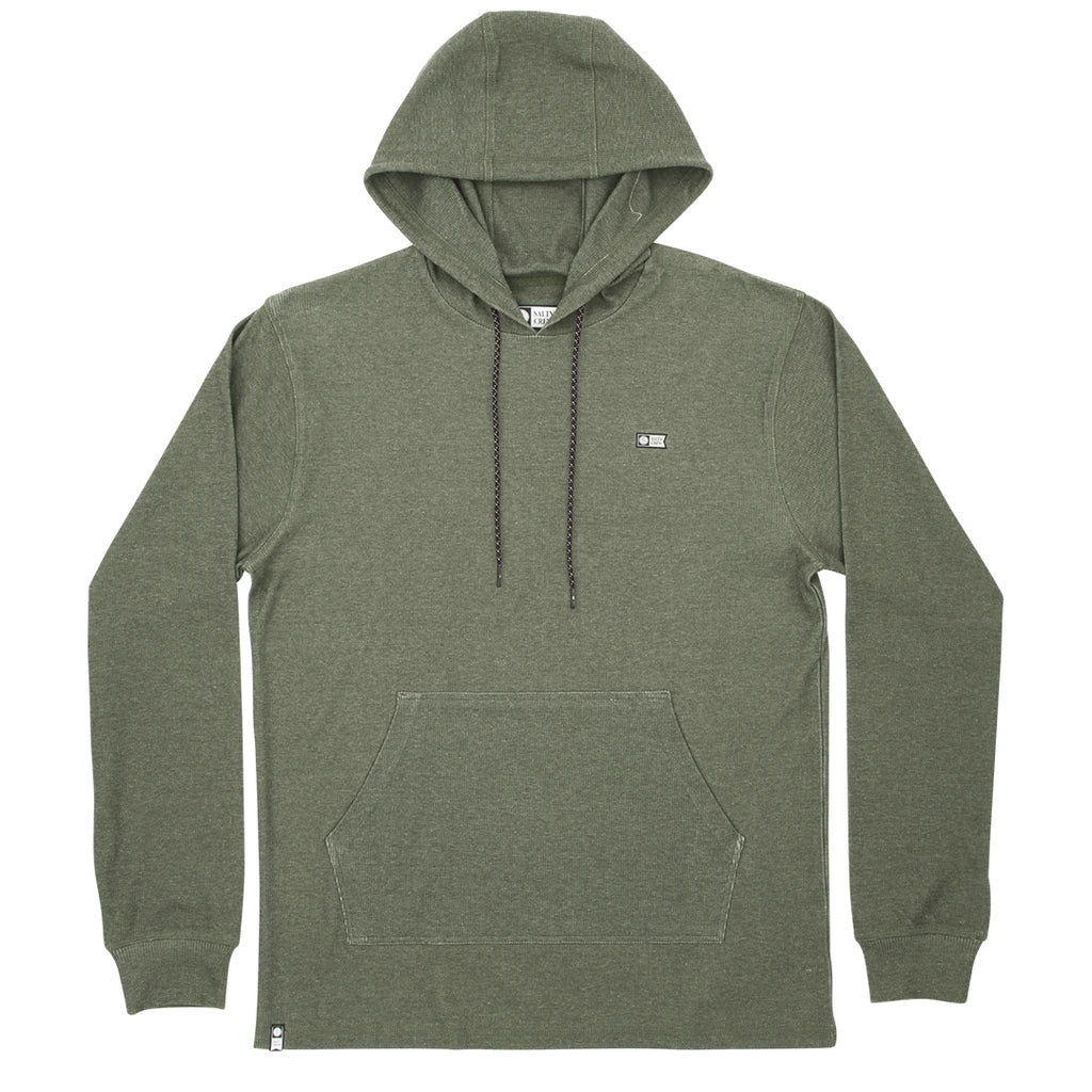 Salty Crew Dockman Thermal Pullover Hoodie - Military mens hoodie