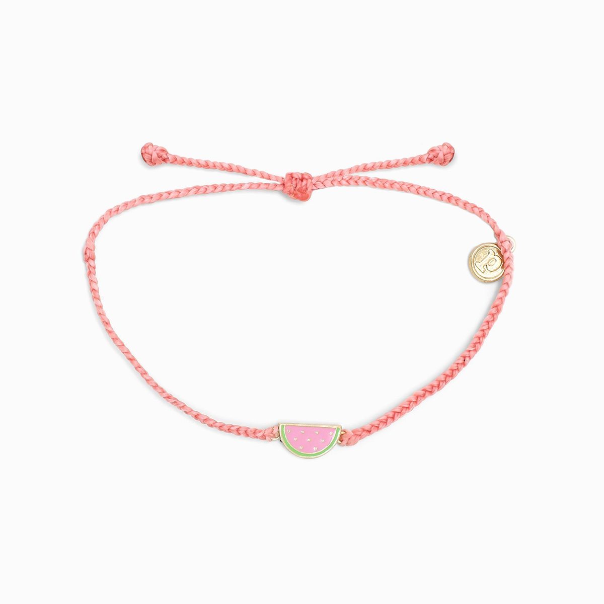 Pura Vida Enamel Watermelon Gold Charm - Light Pink Jewelry