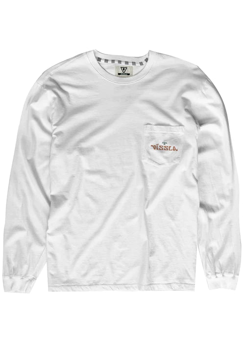 Vissla West Winds LS Mens Pocket T Shirt - White Mens T Shirt