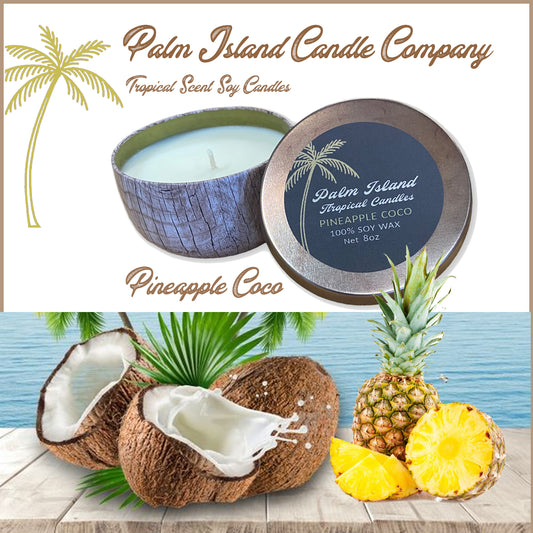 Palm Island Tropical Hand Poured Soy Candles
