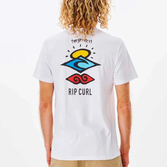 Ripcurl Search Icon Premium Tee - White Mens T Shirt
