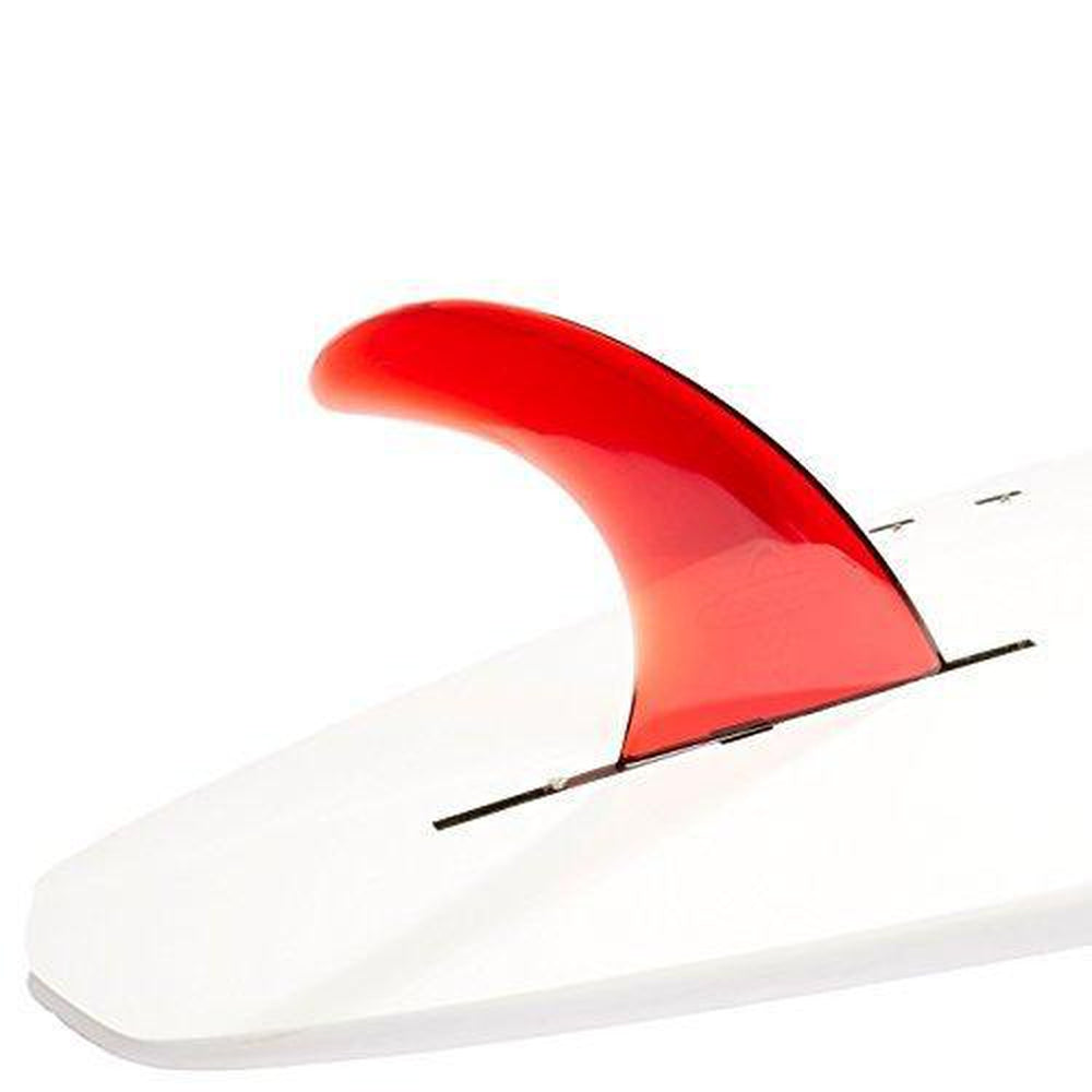 DORSAL Signature Surf SUP Single Center Fin for Longboard Surfboard Longboard Red Signature Fins Red Polycarbonate