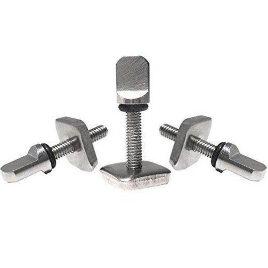 Surfboard Fins Thumb Screw and Plate for Longboard Center - Longboard Fin Screws 3 Pack Stainless Steel Single Fin