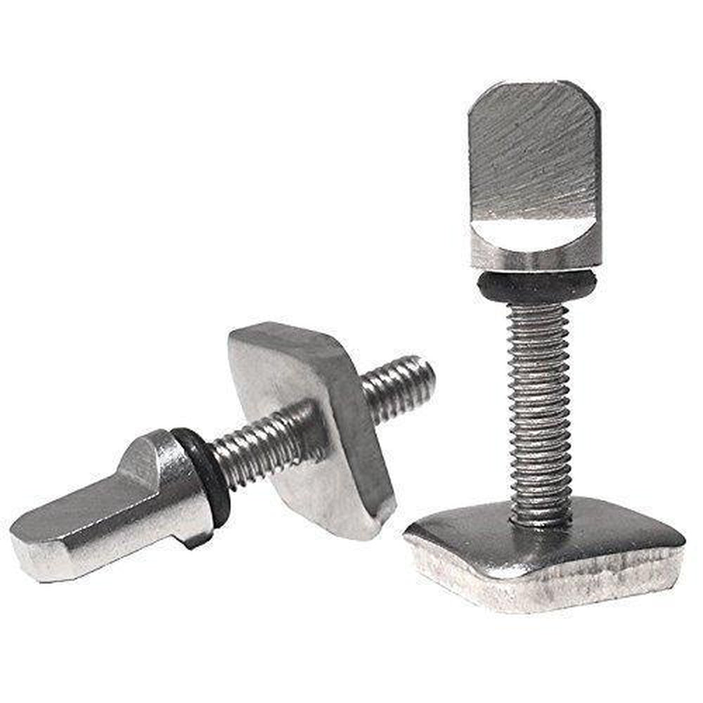 Surfboard Fins Thumb Screw and Plate for Longboard Center - Longboard Fin Screws 2 Pack Stainless Steel Single Fin