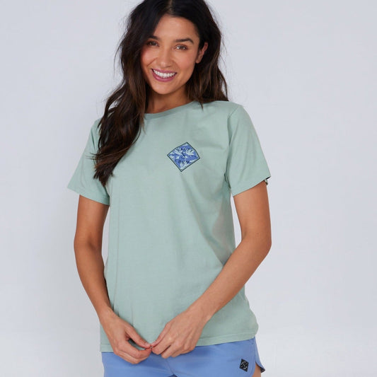 Salty Crew Printed Tippet Boyfriend Tee - Jade Womens T Shirt
